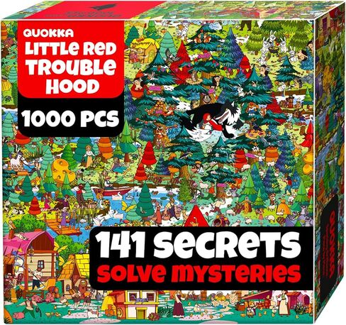 QUOKKA 1000 Piece Jigsaw Puzzle for Adults Alice in Wonderland – Puzzles for Adults 1000 Pieces Premium Box Packaging - Extra Fun Hidden Secrets & Audio Story – Perfect Relaxation Creativity Gift in Kuwait