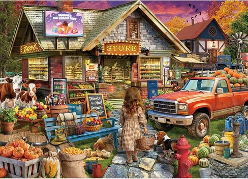 HUADADA Rabbit Hole Town Jigsaw Puzzles, 500 Pieces,Puzzles for Adults,Adult Puzzle with Perfectly Interlocking Pieces, Dust-Free, Includes 1:1 Poster in Kuwait