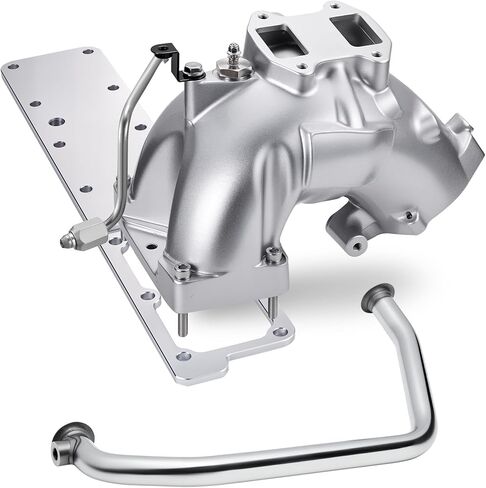 Intake Manifold Kit for 6.7L Cummins 2007-2012 Ram 3500 4500 5500 (Chassis-Cab) Engine Air Intake Horn Kit with Grid Heater & Heating System, Silver in Saudi Arabia