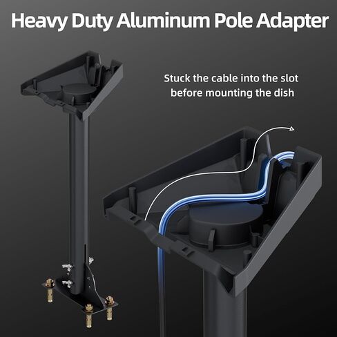 Starlink Gen 3 Mount Starlink Wall Mount Gen 3, Adjustable Metal Pole Mounting Kit 16" for V3 Standard Dish Heavy Duty Wall Mount & Bracket Starlink Internet Kit Satellite in Saudi Arabia