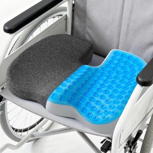 Medisana Gel Wheelchair-Seat-Cushions for Pain Relief, GC 100 Cooling-Cushions for Tailbone, Sciatica, Back & Hip Support and Pressure Sore, Ergonomic Office Chair Cushion for for Seniors and Adults in Saudi Arabia