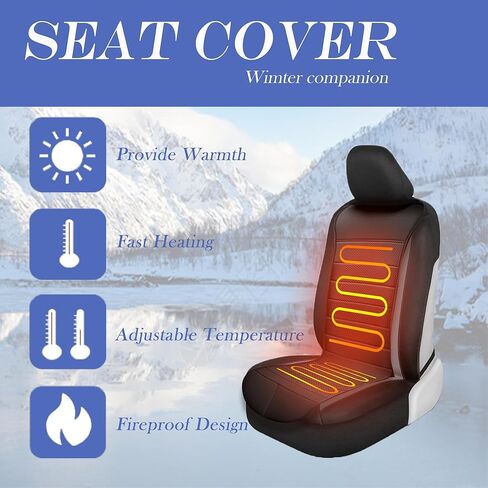 Universal Seat Cushion, Comfortable Seat Cover with Full Back Support in Winter (Black-1) in Saudi Arabia