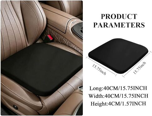 All Season Memory Foam Car Seat Cushion, Comfort Thickened Seat Pad, Anti-Scratch & Wear-Resistant, Easy Installation, Long-Lasting Support for Most Vehicles in Kuwait