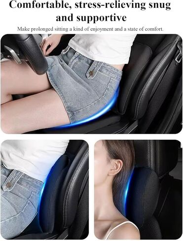 All Season Memory Foam Car Seat Cushion, Comfort Thickened Seat Pad, Anti-Scratch & Wear-Resistant, Easy Installation, Long-Lasting Support for Most Vehicles in Kuwait
