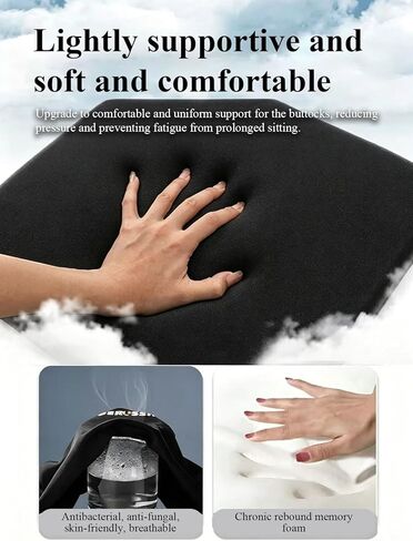 All Season Memory Foam Car Seat Cushion, Comfort Thickened Seat Pad, Anti-Scratch & Wear-Resistant, Easy Installation, Long-Lasting Support for Most Vehicles in Kuwait