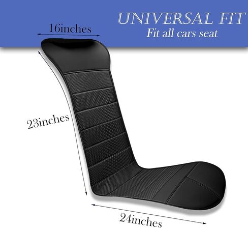 Leather Seat Pad,Universal Seat Cushion, Comfortable Seat Cover with Full Back Support in Winter Office seat Cushion with Non Slip Bottom in Saudi Arabia