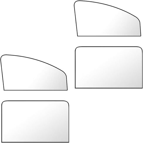 4 PCS Car Side Window Sun Shade, Heat-block Privacy Side Sunshades, Removable Blackout Auto Windshield Curtains, for Cars Trucks SUVs (Black) in Kuwait