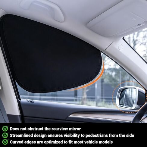 4PCS Car Window Shade, Cling Sunshade for Front and Rear Windows, Automobile Sunshade, Car Sun Blocker, Car Sun Blocker, UV Blocking, Suitable for Daily Travel, Family, Camping in Kuwait