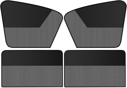 4 PCS Car Side Window Sunshades for Jeep Liberty (KK) 2008 2009 2010 2011 2012, Magnetic Side Window Sun Shade Curtain, Sun Protection, Half Blackout & Half SeeBreathable Mesh Cover in Saudi Arabia