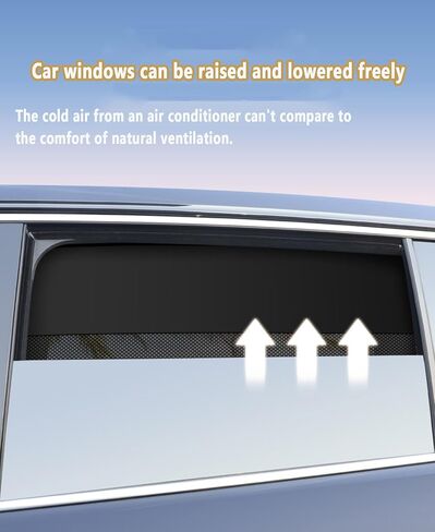 4 PCS Car Side Window Sunshades for Jeep Liberty (KK) 2008 2009 2010 2011 2012, Magnetic Side Window Sun Shade Curtain, Sun Protection, Half Blackout & Half SeeBreathable Mesh Cover in Saudi Arabia