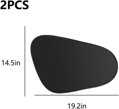 2 Pack Car Window Shades, Electrostatic Adsorption Window Cover, Foldable Side Window Sun Shade for Privacy, UV Protection, Heat Insulation, 14.5"×19.3", Black in Kuwait