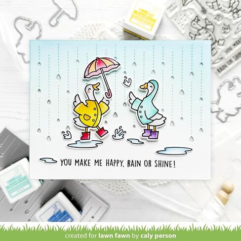 Lawn Fawn LF4072 Silly Goose, Rain Or Shine! 3X4 Clear Stamp Set in Kuwait