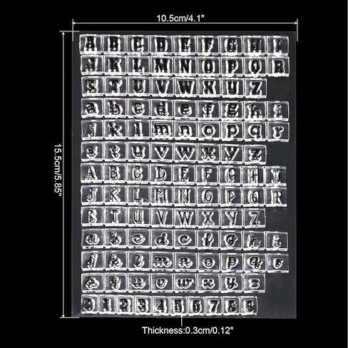Transparent Silicone Stamps, 1 Pcs T9004 Letters Clear Stamps for Card Making Decoration DIY Scrapbooking Embossing Album Decor Craft, Clear in Kuwait