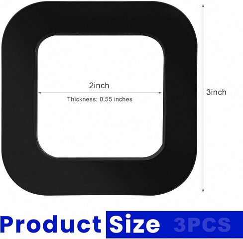 3 PCS 2 Inch Hitch Receiver Silencer Pad, Noise & Rattle Reducer Trailer Hitch Cushion for Ball Mounts, Rubber Silencer Pad Provide Cushion Between Receivers and Tow Hitches in Saudi Arabia