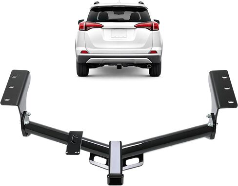جهاز استقبال ALMULOO فئة 3 وصلة مقطورة 2 بوصة متوافق مع 2006-2018 Toyota RAV4 وصلة مقطورة مطلية بمسحوق الفولاذ الأسود in Kuwait