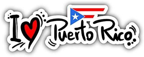 Magnet I Love Puerto Rico Slogan Flexible Vinyl Magnet Waterproof Car Magnetic Bumper Sticker 5" in Kuwait