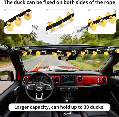 Duck Rope Holder for Jeep, Duck Stands for Jeep, Ideal for Jeep Enthusiasts, Securely Holds and Displays Rubber Ducks, Holds 36 Ducks, (Rubber Ducks Not Included) in Saudi Arabia