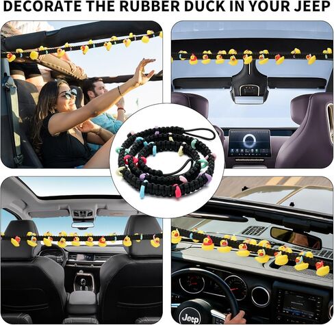 Duck Rope Holder for Jeep, Duck Stands for Jeep, Ideal for Jeep Enthusiasts, Securely Holds and Displays Rubber Ducks, Holds 36 Ducks, (Rubber Ducks Not Included) in Saudi Arabia