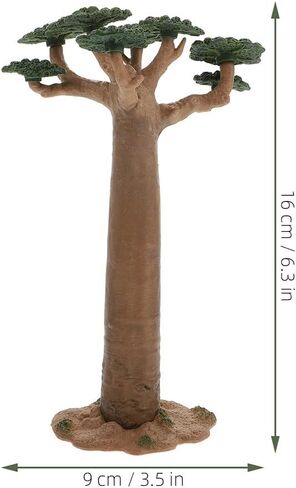 2Pcs Mini Model Trees - Imitation Baobab Tree Mini Tree Figurines Diorama Supplies Artificial Tree Fake Plants for Train Scenery Architecture Landscape Desert Scene Sand Table Decor in Kuwait