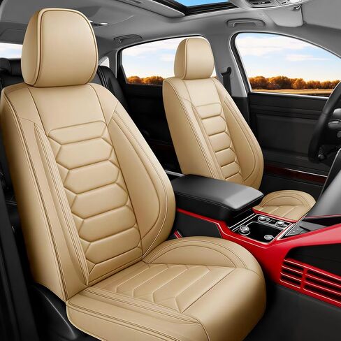 Fit Escape Car Seat Covers (5 Seats Full Set) Compatible with Ford Escape 2001-2024 2025 2026 - Full Coverage Breathable Leather, Airbag Compatible, Waterproof & All-Weather,Grey in Saudi Arabia