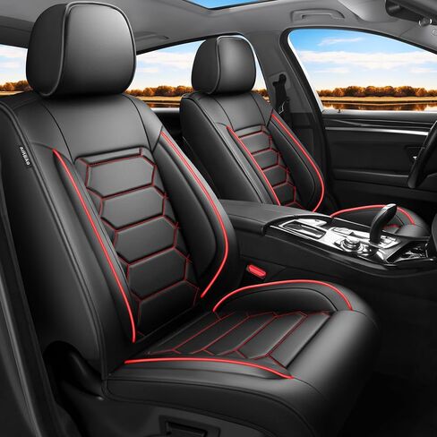 Fit Escape Car Seat Covers (5 Seats Full Set) Compatible with Ford Escape 2001-2024 2025 2026 - Full Coverage Breathable Leather, Airbag Compatible, Waterproof & All-Weather,Grey in Saudi Arabia