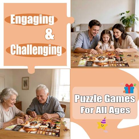 Puzzles for Kids Ages 6-8 and 8-10, 200 Piece Jigsaw Puzzle for Adults and Seniors – Funny Chef Doggy Puzzle, Cute Dog Puzzle, Educational Learning Toy for Boys and Girls, Family Game Gift in Saudi Arabia