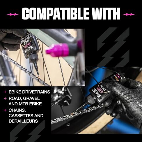 Muc-Off eBike Dry Chain Lube, 1.7 fl oz - Bike Lube, Bike Chain Oil, Chain Wax for Dry Weather Conditions - Bike Lubricant for Electric Bikes in Saudi Arabia