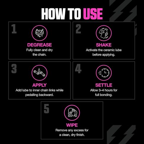 Muc-Off eBike Dry Chain Lube, 1.7 fl oz - Bike Lube, Bike Chain Oil, Chain Wax for Dry Weather Conditions - Bike Lubricant for Electric Bikes in Saudi Arabia
