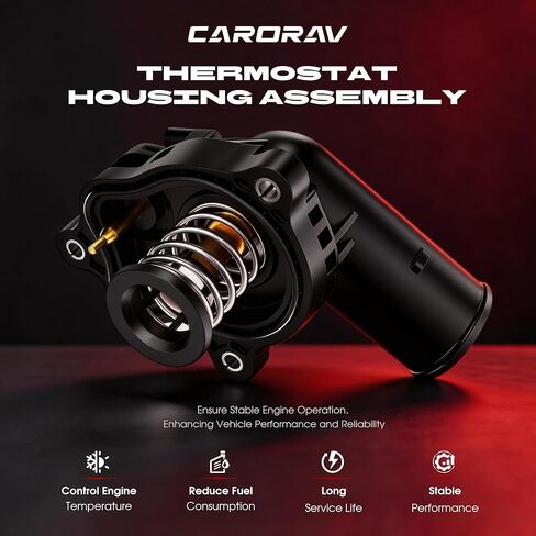 Engine Coolant Thermostat Housing Assembly with Sensor Compatible with Dodge Ram Jeep Models, Durango, Gladiator, Grand Cherokee, Wrangler, Ram 1500, Replaces 902-3113 4893926AF 4893926AD in Kuwait