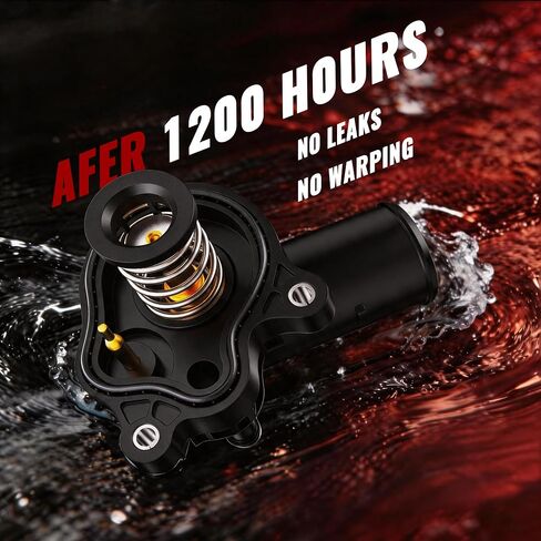 Engine Coolant Thermostat Housing Assembly with Sensor Compatible with Dodge Ram Jeep Models, Durango, Gladiator, Grand Cherokee, Wrangler, Ram 1500, Replaces 902-3113 4893926AF 4893926AD in Kuwait