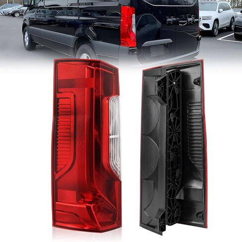 Right Tail Light Assembly Passenger Side Compatible with 2019-2025 Mercedes Benz Sprinter Freightliner Sprinter Van, Rear Brake Lamp W/Circuit and Bulbs Halogen, Replaces# 9108200300, MB2801161C in Kuwait