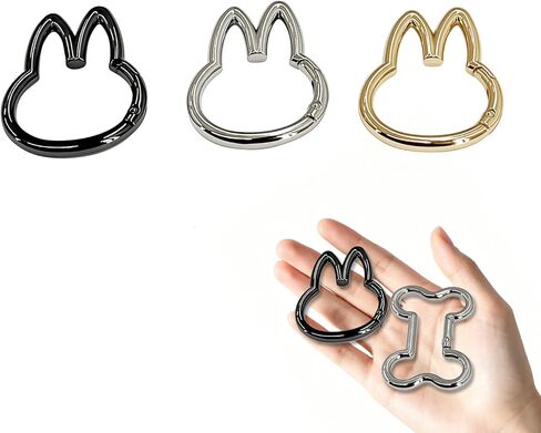 3 Pcs Cute Carabiner Keychain, Adorable Alloy Key Ring Clip, Belt Loop Clip for Backpack Purse Dog Leash Decoration in Saudi Arabia