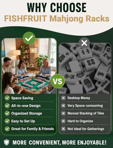 Mahjong Racks with Pushers Set of 4, Anti-Slip Clear Acrylic Mahjong Tile Holder, American Mahjong Accessories (Clear) in Saudi Arabia