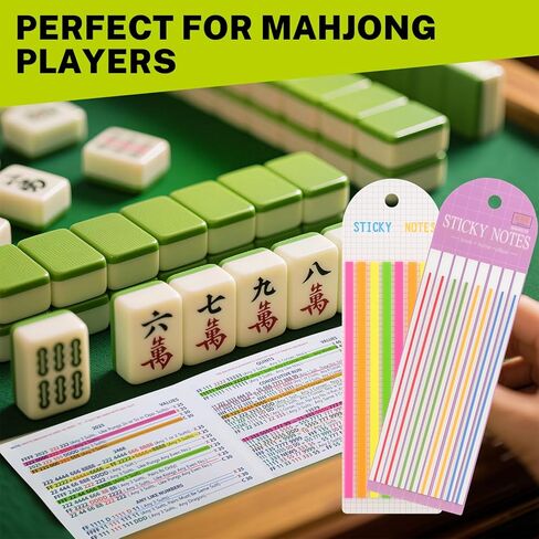 Transparent Mahjong Card Line Finder Highlighter Tape (640 Pcs) - No Residue Reusable Markers, Strategy Assistant & Rule Finder for Beginners in Saudi Arabia