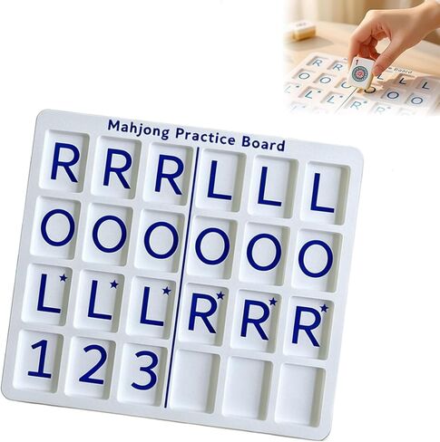Solo Mahjong Board, Mahjong Practice Board Solo Play American Mahjong Tiles, 3D Printed Practice Rack Training Tool Portable Games Accessory (#Pink) in Saudi Arabia