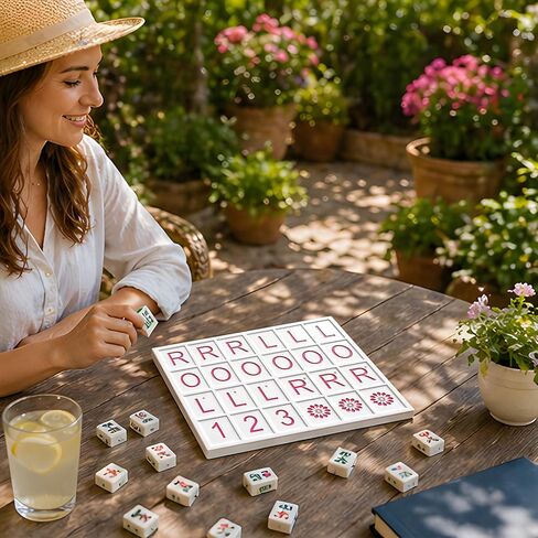 Solo Mahjong Board, Mahjong Practice Board Solo Play American Mahjong Tiles, 3D Printed Practice Rack Training Tool Portable Games Accessory (#Pink) in Saudi Arabia