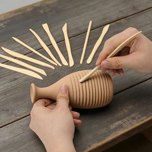 Decorniqu 100 Pcs 10 Set Plastic Clay Sculpting Tools Double Ended Pottery Modeling Clay Tools Reusable Polymer Carving Cutters Supplies for Carving Styling Embossing Air Dry Clay Crafts in Saudi Arabia