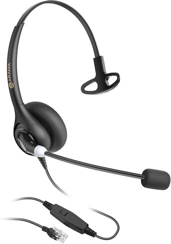 Arama Telephone Headsets for Yealink Phones RJ600Y1 RJ9 Office Wired Headset with Mic Noise Canceling Compatible with Yealink VoIP Phone T54W T46U T33G Poly Snom Grandstream Phones Desk Landline in Saudi Arabia