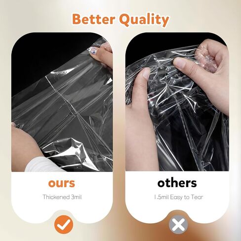 WIKDAY Cellophane Wrap for Gift Baskets 30x40 Inches 8 PCS Large Clear Gift Wrapping Plastic Bags with Ties for Gift Giving, Packaging Products in Saudi Arabia