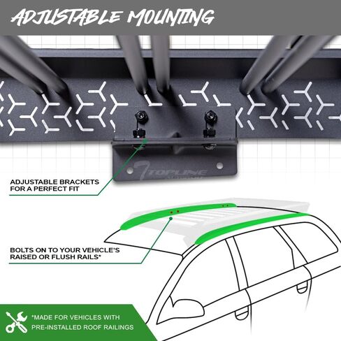 7422437471445 حامل سقف 71 × 47 بوصة متوافق مع 2019-2025 Toyota RAV4 أسود منخفض المستوى مزود بمسمار على سقف البضائع حامل الأمتعة مع هدية الرياح in Kuwait