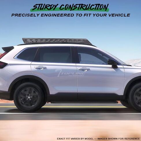 7422437471445 حامل سقف 71 × 47 بوصة متوافق مع 2019-2025 Toyota RAV4 أسود منخفض المستوى مزود بمسمار على سقف البضائع حامل الأمتعة مع هدية الرياح in Kuwait