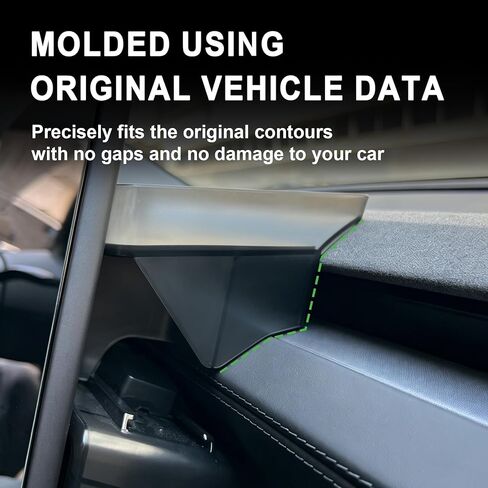 منظم تخزين تحت الشاشة من Zorik لـ Tesla Model Y Juniper (2025-2026) وModel 3 Highland (2024-2026)، صينية لوحة القيادة المخفية البسيطة، تركيب ثابت بالإطباق، ملحقات داخلية باللون الأسود in Kuwait