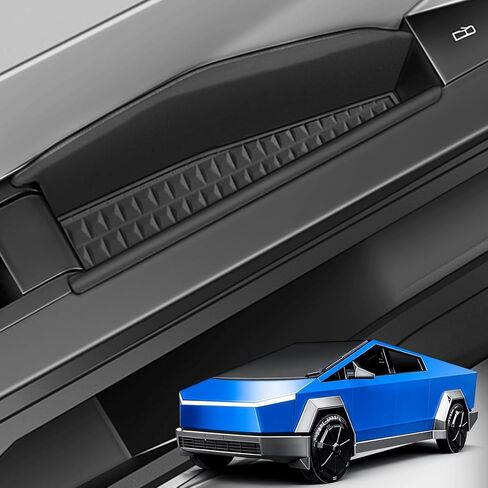 4 قطع منظم تخزين مقبض الباب متوافق مع Tesla Cybertruck 2026 2025 2024 2023، جيوب صندوق منظم جانبية للباب لملحقات Cyber ​​Truck، صينية حامل توسيع التخزين الداخلي in Kuwait