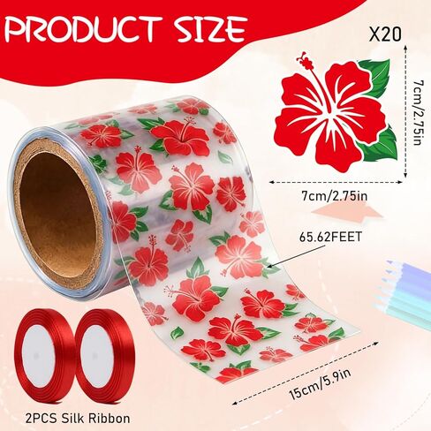 KorViSHOW Graduation Candy Lei Making Kit, 23 Pcs 2026 Grad Hawaiian Candy Leis Tubing Set with Rolls Ribbons and Red Hibiscus Cards for College High School Congrats Graduate Party Supplies Gifts in Saudi Arabia