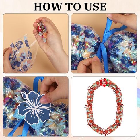 KorViSHOW Graduation Candy Lei Making Kit, 23 Pcs 2026 Grad Hawaiian Candy Leis Tubing Set with Rolls Ribbons and Red Hibiscus Cards for College High School Congrats Graduate Party Supplies Gifts in Saudi Arabia