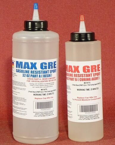 إيبوكسي مقاوم للبنزين - راتنج MAX GRE للطلاء والربط والتأصيص وتعزيز وإصلاح الألياف الزجاجية - مقاوم لوقود البنزين والديزل E85 in Kuwait