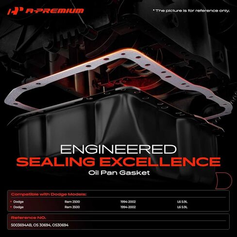 مجموعة حشية وعاء زيت المحرك A-Premium 5.9L، متوافقة مع دودج رام 2500 3500 1994-2002 in Kuwait
