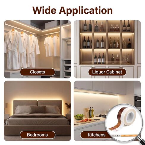 2 Pcs Led Light Strip Tape, LED Light Strip Masking Tape 0.59 in x 29 ft Lighting Cover Sticker Soften Lighting Blocking Sticker for LEDs Strips in Kuwait