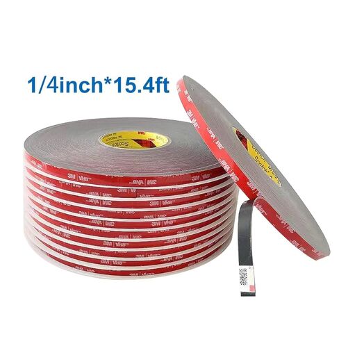 LONSHI Double Sided Mounting Tape, 5952 Heavy Duty Foam Adhesive 1/4" x15.4 FT for Indoor Outdoor, LED Strip Lights, Automotive Trim & Home Office Décor, Waterproof & Industrial Grade in Saudi Arabia
