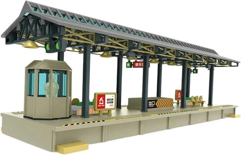 Colaxi HO Scale محطة القطار منصة نموذج العرض المعماري طاولة الرمل ديكور الديكور مشهد مصغر نموذج مشهد السكك الحديدية in Kuwait